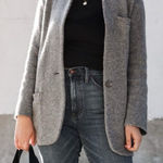 J.Crew Cocoon Sweater Blazer BA551 in Graphite Gray, Merino Wool Alpaca Blend Photo 0