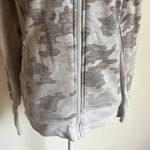 Athleta Triumph Grey Camo Print Full Zip Hoodie Sweatshirt Photo 5
