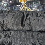 Vintage 80s CeeCee All Over Sequin Floral Daisy Black Top Multiple Size M Photo 4