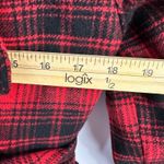Banana Republic  Wool Blend Peacoat XS Red Black Plaid Preppy Grunge Mod Punk 90s Photo 6