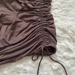 Princess Polly Dress Klara Mini One Shoulder Cut Out Ruched Brown 8 NWT New Photo 6