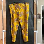 Terra & Sky Women’s Gold 2X  Paisley Leggings Fall Harvest Autumn Photo 4