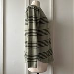 Jeanne pierre  100% Cotton Green Striped Sweater Photo 5