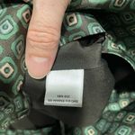 Adrienne Vittadini Y2K silk pleated green brown midi skirt flare  Photo 2