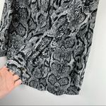 BCBGMAXAZRIA Snake Skin Print Button Down Tunic Top Sz XS Oversized Boho Chic Photo 3