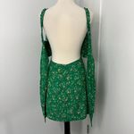 Faithfull the Brand Size 4 Green Floral Esther Open Back Tie Tank Mini Sundress Photo 9
