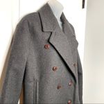 J.Crew Melton Wool Peacoat Gray Short Winter Jacket Double Breasted Coat Photo 3