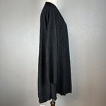 Oscar de la Renta Vintage Draped Open Front Cardigan Size M Black Crinkle Pocket Photo 6