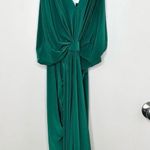 MISA Los Angeles Domino Knee Length Dress in Emerald Green Photo 3