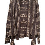 Free People Runaway Love Crochet Chunky Knit Small Brown Cardigan Sweater #HR-6 Photo 0