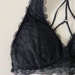 Gilly Hicks NWOT junior’s black lace strappy adjustable halter neck bralette bra Photo 1