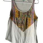 Kimchi Blue Tribal Sequin Tank Top M White Boho Festival Indie Summer Photo 0