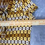 Free People Free People Babe Town Polo Shirt XS 70's Hippie Brown Orange Retro Festival Photo 3