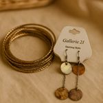 Boho Gold Bangle Stack & Earth Photo 3