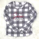PJ Couture -Gray & White Buffalo Plaid PJ’s-“Up to Snow Good”-NWT-Med. Photo 1