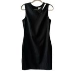 Milly  Dress Virgin Wool Cutout Shoulder Tailored Sheath Gray Pinstripe Size‎ 8 Photo 1