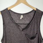 We The Free Sleeveless Knit Top Grey Purple Stripes Size L Photo 3
