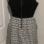 Madewell Black And White Diamond Sleeveless Knee Length Dress Photo 5