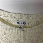 She & Sky Open Weave Cable Knit Sweater Size Small Cream Photo 1