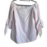 Club Monaco Club Monaco Women Top 4 Light Pink Off The Shoulder Short Tie Sleeve Cotton Photo 0