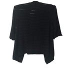 Premise Studio Womens Elbow Sleeve Crochet Open Front Cardigan Black Small NWT Photo 1