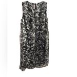 Vince Camuto Black & White Geometric Print High Low Midi A-Line Dress Size M Photo 6