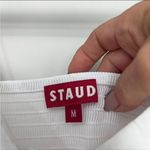 Staud Landry Smocked Bustier Minidress Size Medium White Photo 3