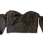 Amur OLENA POLKADOT crop bustier top puffy sleeves 2 Photo 3