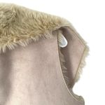 Loft Ann Taylor Beige Tan Faux Fur Vest NWTs size large Photo 4