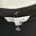 “CULTURE CODE”…BLACK COTTON TEE SHIRT…..SHORT SLEEVE WITH CUFF ROUNDED HEM Black Size L Photo 1