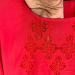 Gianni Bini Mini Dress Womens XS Red Viscose Lace Cutout Detail Keyhole Back Photo 1