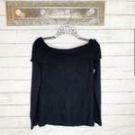 Leith NWOT  Black Off Shoulder Cozy Sweater Photo 3