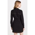 Veronica Beard  Lavella Topstitched Mini Wrap Dress In Black Size 0 MSRP $498 Photo 4