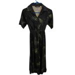 Disturbia Fernery Midi Shirt Dress Black Green Whimsigoth Dark Romance Witchy Size 2 Photo 6
