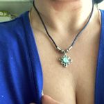 Sarah Coventry Black and Turquoise Necklace Silver Photo 6