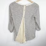 Anthropologie  Meadow Rue Cassia Cream Black Striped Top Women's Size Medium M Photo 2