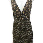 American Eagle Black Multicolor Floral Smocked Sleeveless V Photo 0