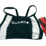 Tyr. Guard Moderate Cut Swim Tankini Top Dark Green White XS Photo 0