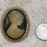 Vintage Unsigned Victorian Lady Cameo Brooch Photo 8