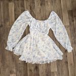 Princess Polly Coquette cottagecore flowy floral long sleeve chiffon babydoll dress Photo 1