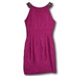 Tahari Arthur S Levine Cerise Pink Beaded / Sequin Party / Cocktail Dress Photo 1