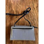 Liz Claiborne VINTAGE 80s 90s  Blue White Stripe Crossbody Purse w Crest Photo 4
