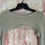 SheIn  Beige Crochet Bell Sleeve Shrug Photo 5