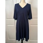 Amanda Uprichard  Navy Boca Dress Size‎ 2X Stretchy Office, Party Photo 2
