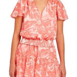 Amanda Uprichard Revolve Paros Romper Size Small Coral Floral Vacation Resort Photo 0