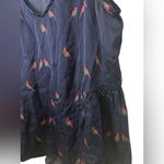 Marc by Marc Jacobs  Navy Sleeveless Bird Print Silk Shirt Photo 2