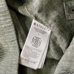 Athleta Voyager Cropped 100% Linen Pant in Heather Green with Pockets - Size 2 Photo 11