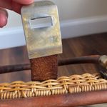 VTG Lesco Lona Wicker and Leather Handbag *Damaged* Tan Photo 5