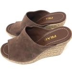 Prada suede espadrille wedge mules, made in Italy, size 40.5 NWOT Photo 6