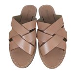 Madewell  The Boardwalk Sandals Woven Leather Slides Antique Coral Tan 7 Photo 2